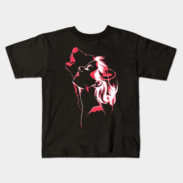 Wolf Girl Kids T-Shirt by ShadesArts